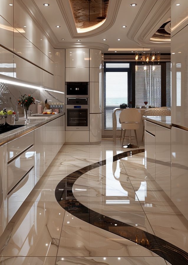 کابینت سفید و رنگی