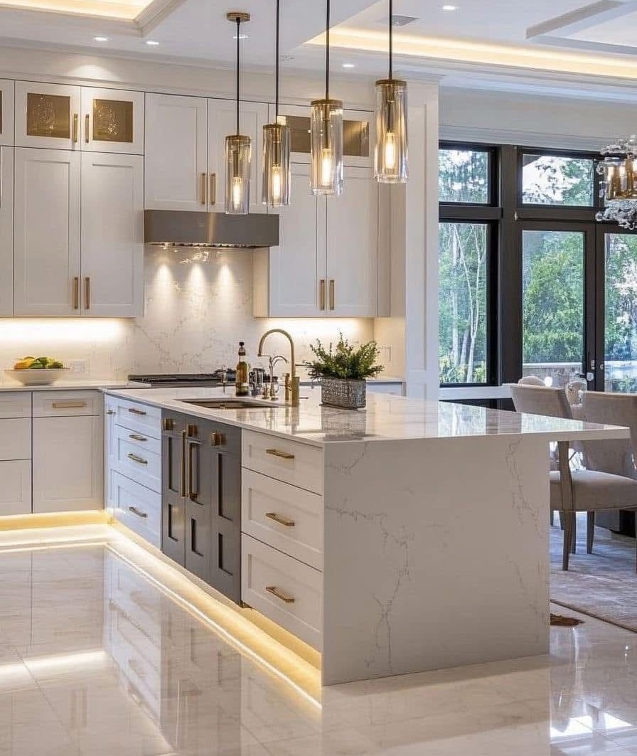 کابینت سفید و رنگی