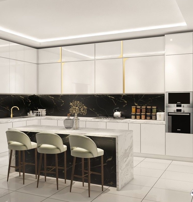 کابینت سفید و رنگی