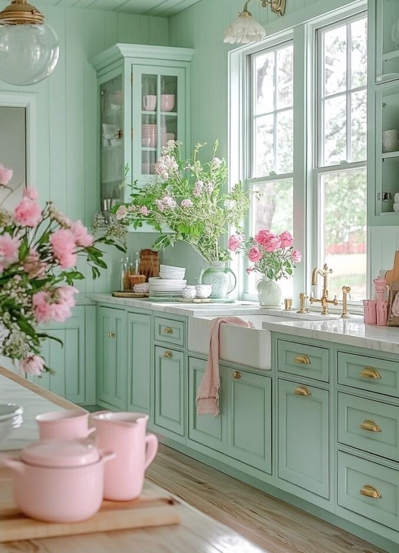 کابینت سفید و رنگی