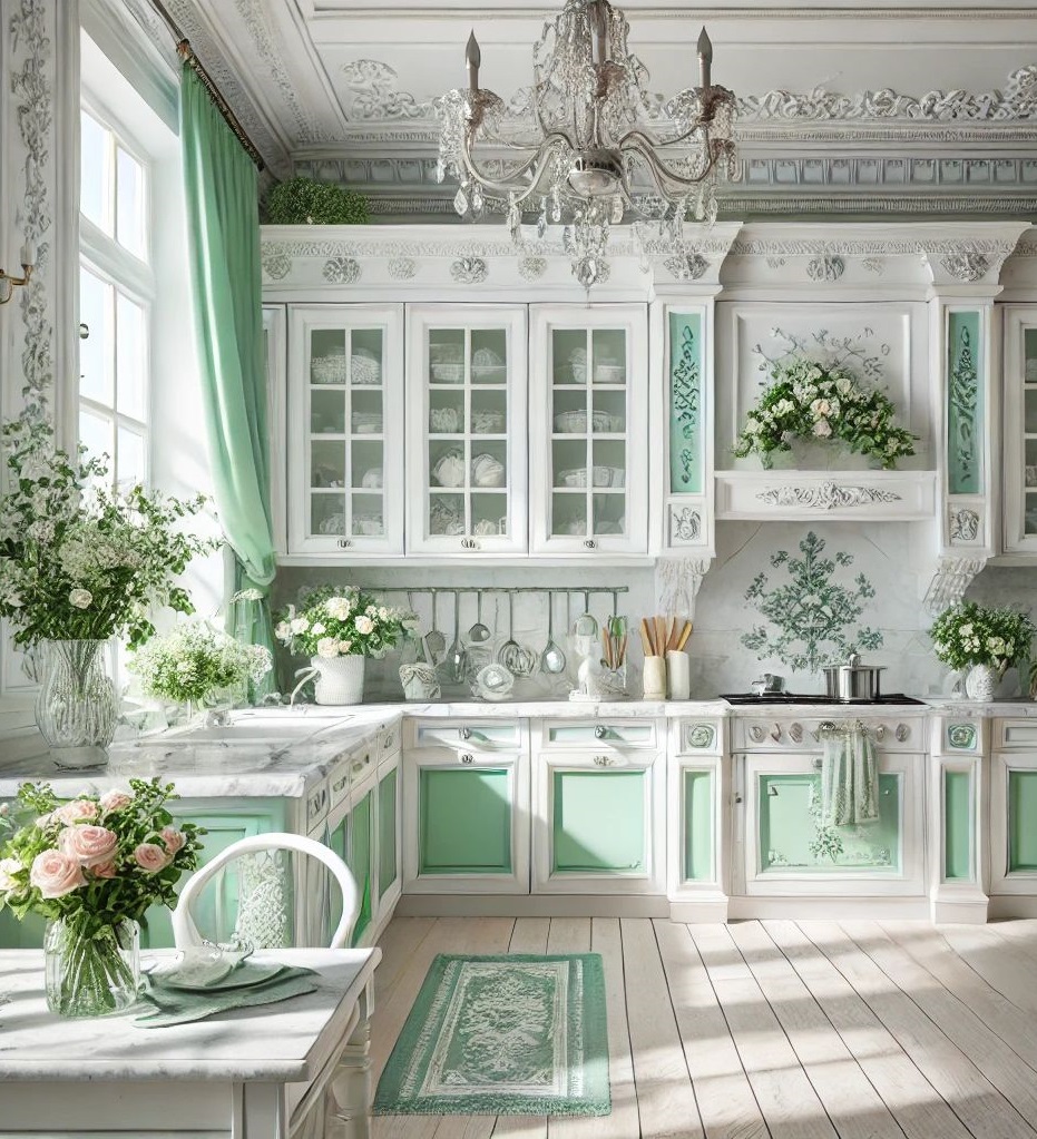 کابینت سفید و رنگی