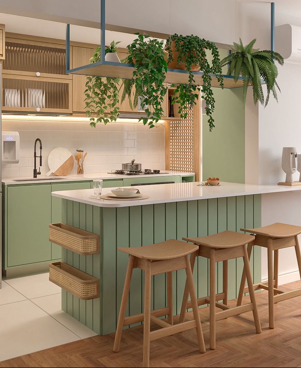 کابینت سفید و رنگی