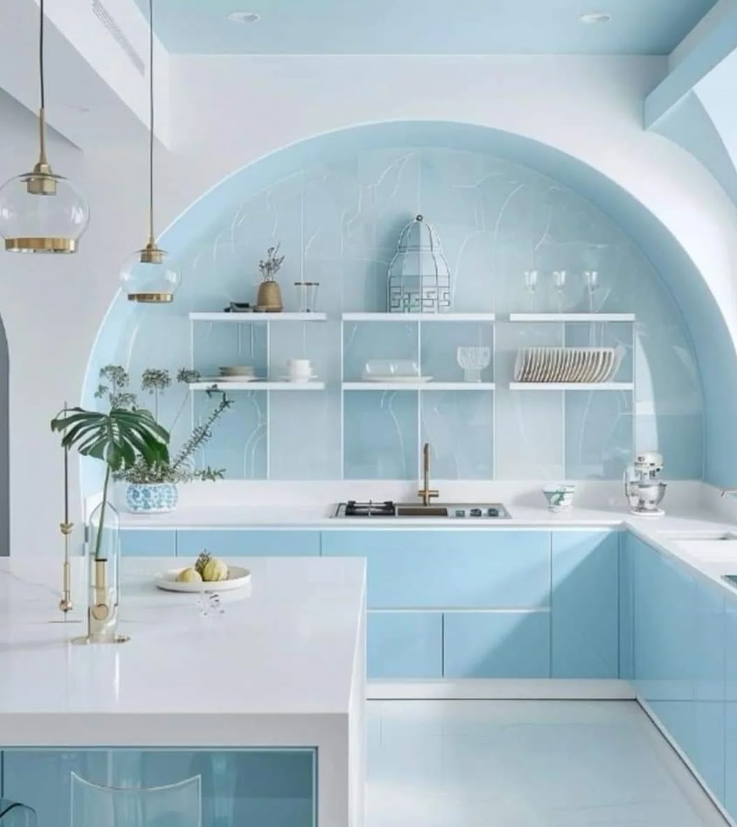 کابینت سفید و رنگی