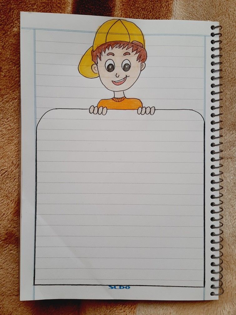 تزیین دفتر مشق پسرانه