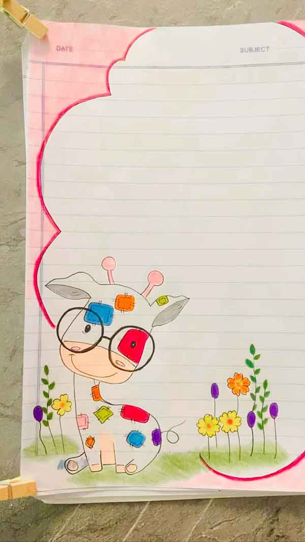 تزیین دفتر مشق پسرانه