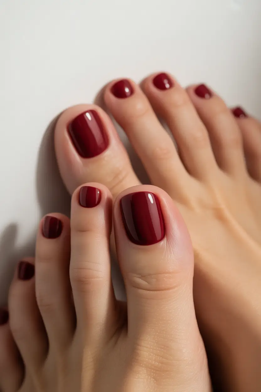 عکس پای لاک زده و مدل ژلیش ناخن پا