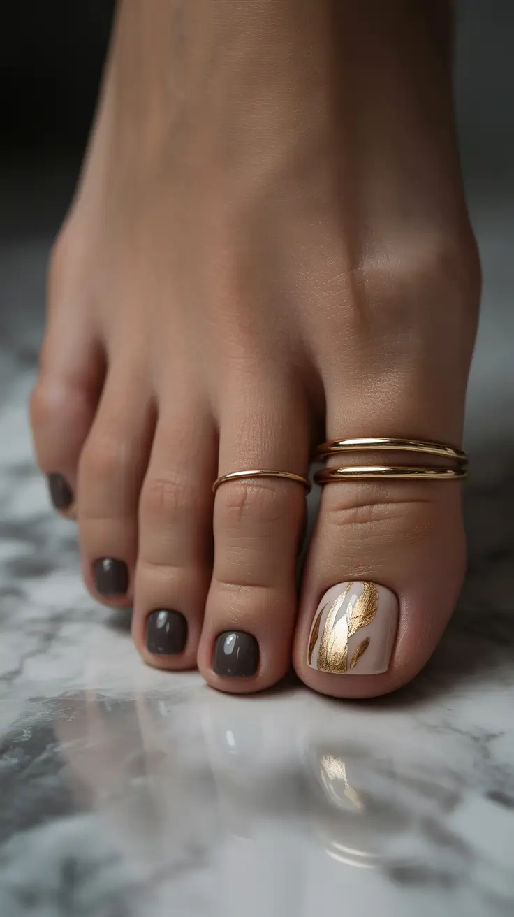 عکس پای لاک زده و مدل ژلیش ناخن پا