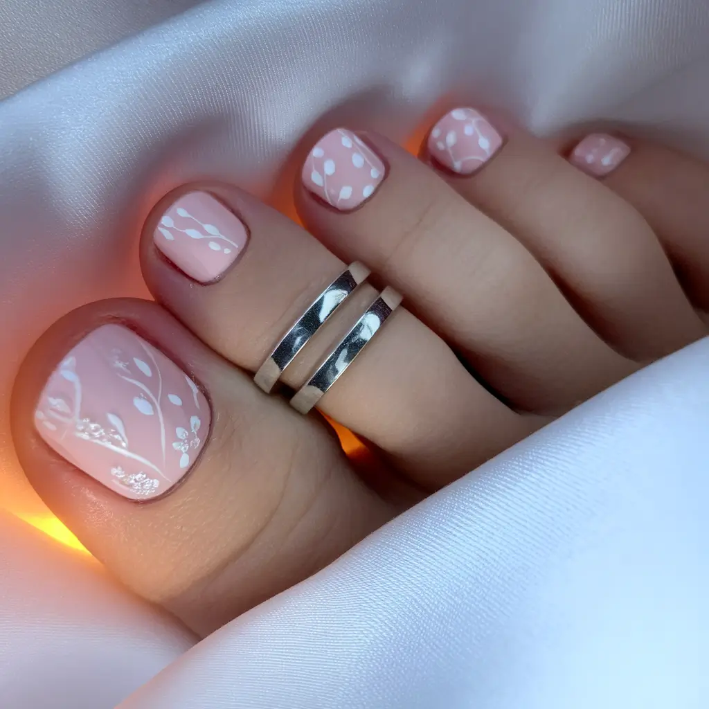 عکس پای لاک زده و مدل ژلیش ناخن پا