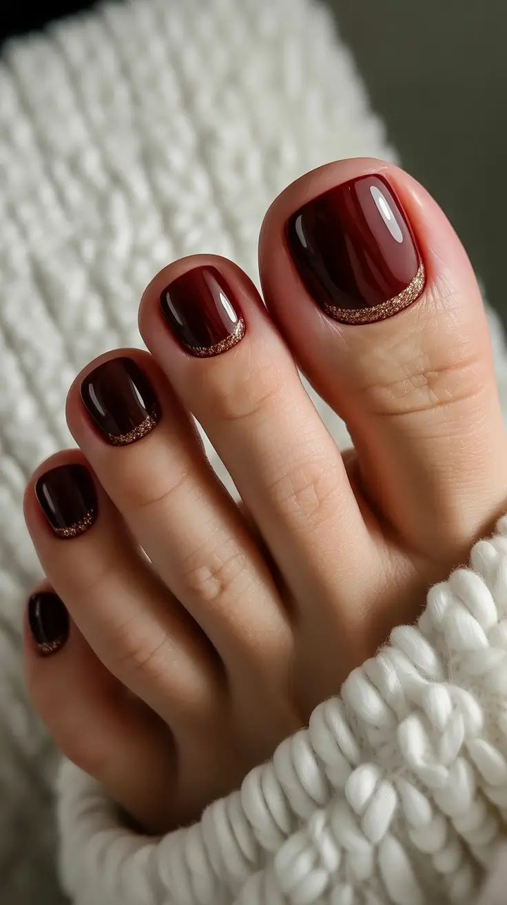 عکس پای لاک زده و مدل ژلیش ناخن پا