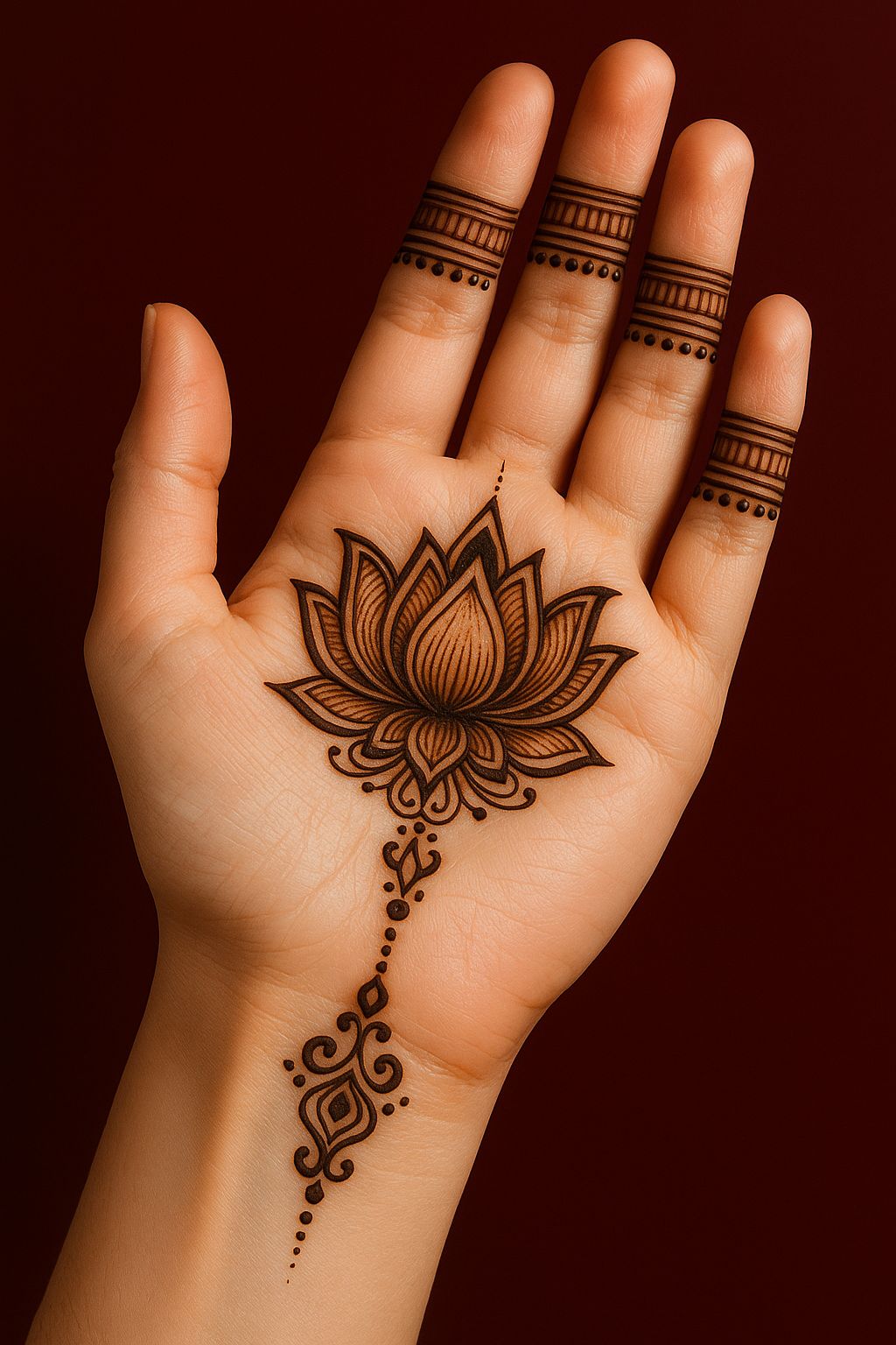 نقش حنا فانتزی روی دست