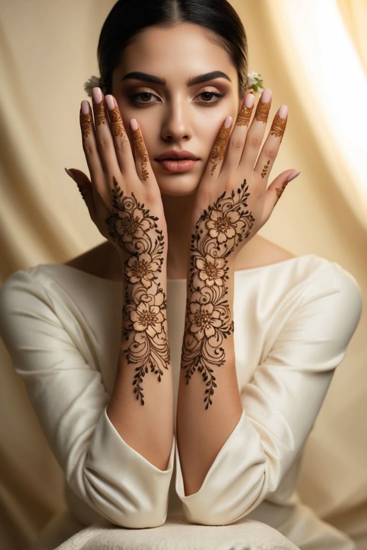 نقش حنا فانتزی روی دست