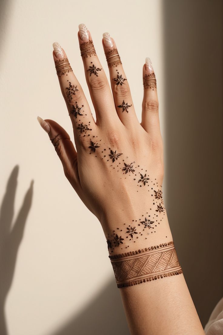 نقش حنا فانتزی روی دست
