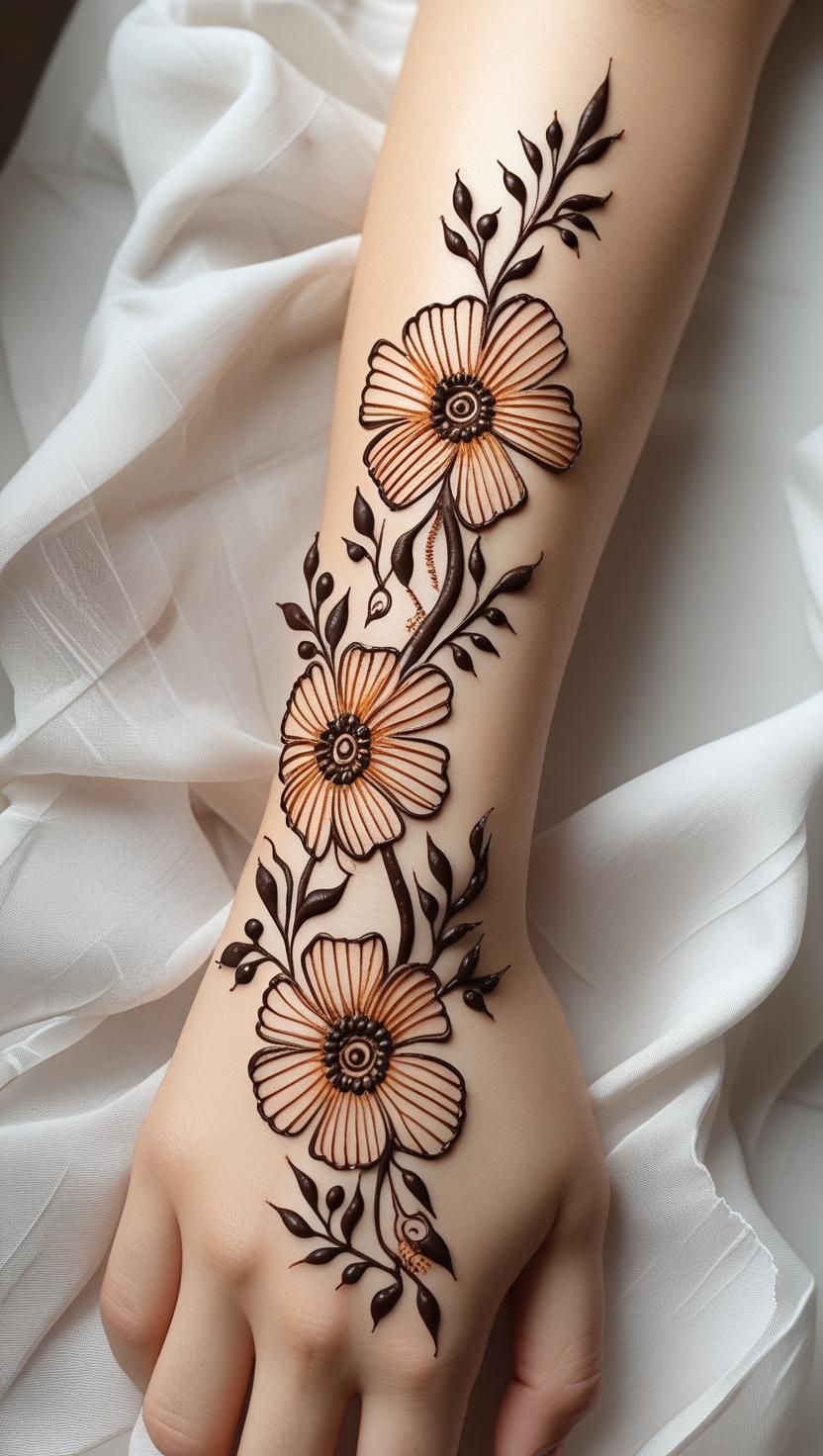 نقش حنا فانتزی روی دست