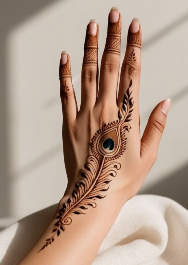 نقش حنا فانتزی روی دست