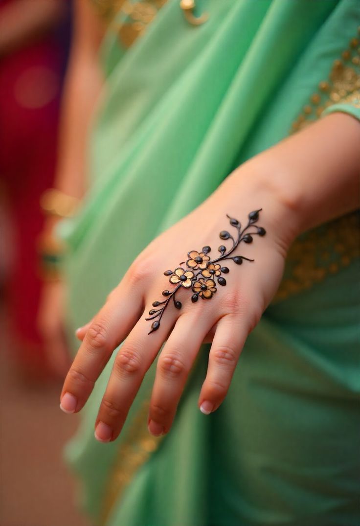 نقش حنا فانتزی روی دست