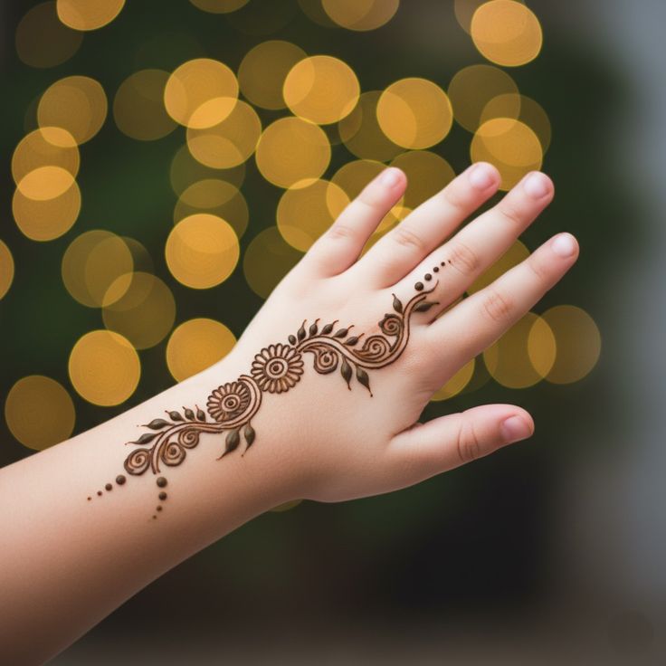 نقش حنا فانتزی روی دست