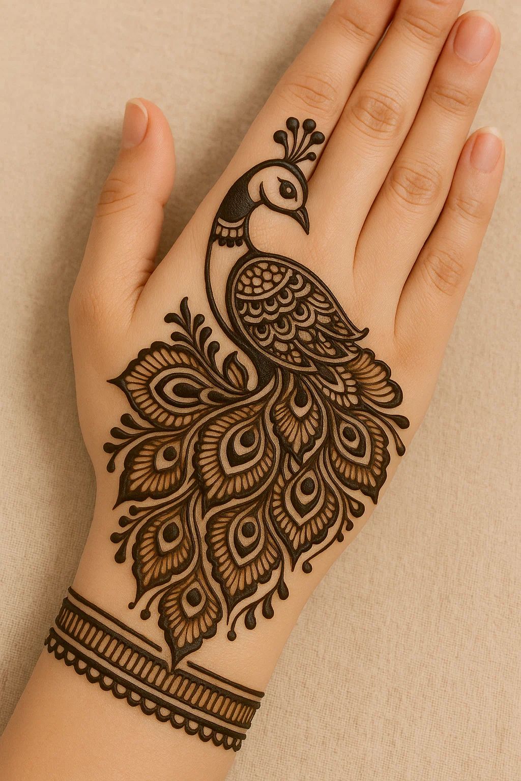 نقش حنا فانتزی روی دست