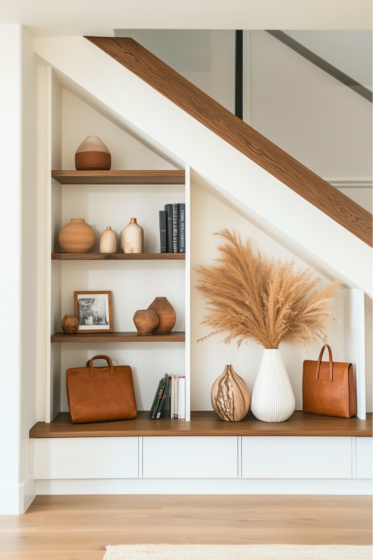 تزیین زیر پله دوبلکس و استفاده از فضای زیر پله