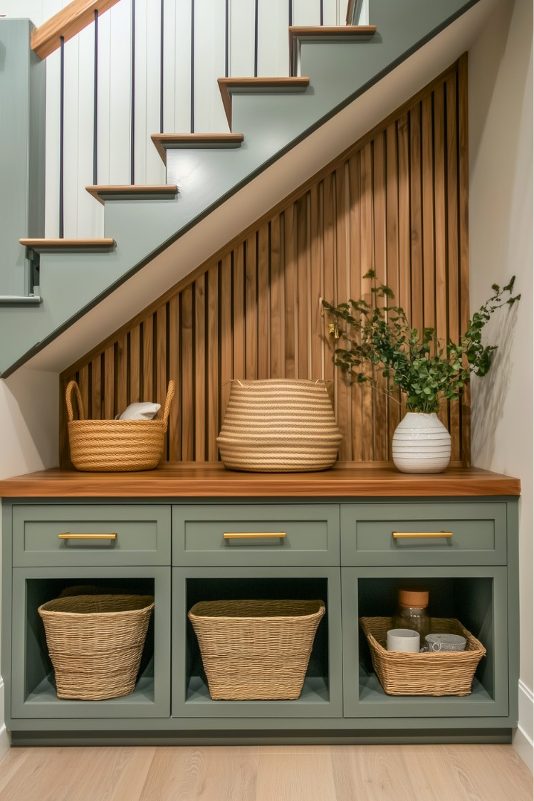 تزیین زیر پله دوبلکس و استفاده از فضای زیر پله