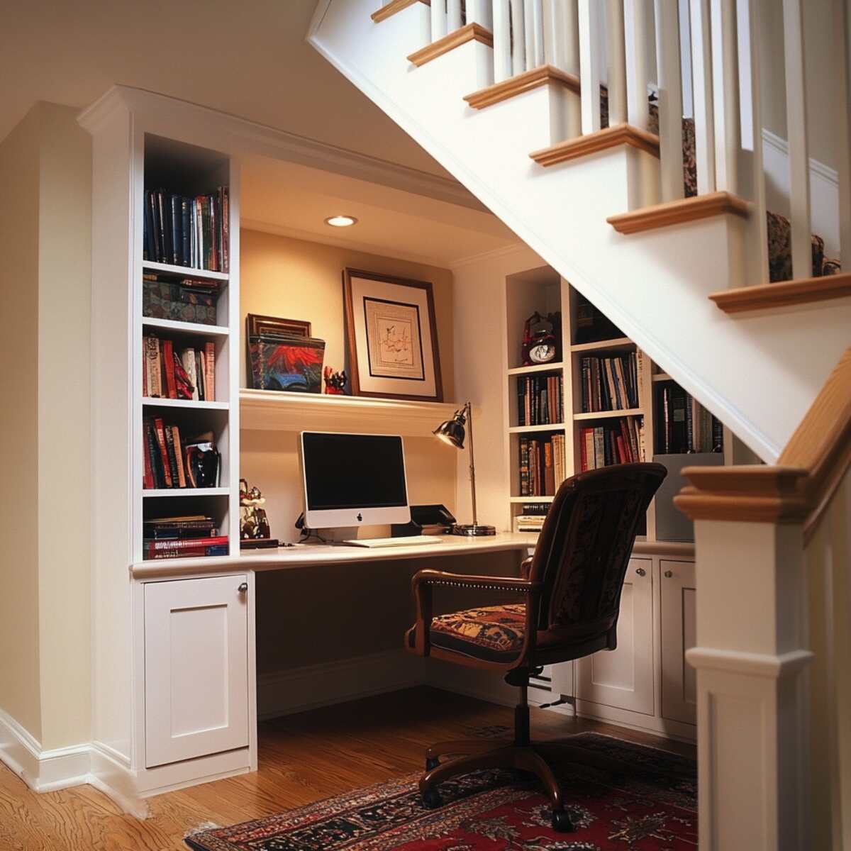 تزیین زیر پله دوبلکس و استفاده از فضای زیر پله