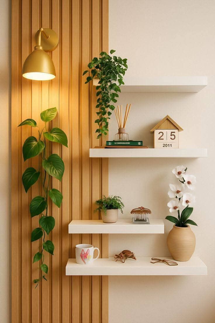 دیوارکوب چوبی مدرن و استندهای دکوری مینیمال