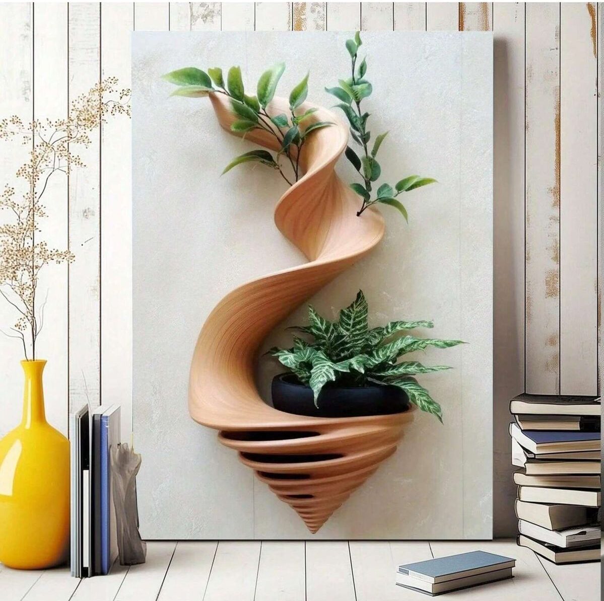 دیوارکوب چوبی مدرن و استندهای دکوری مینیمال