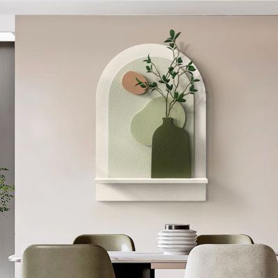 عکس گل طبیعی شیک با دکور دیواری چوبی