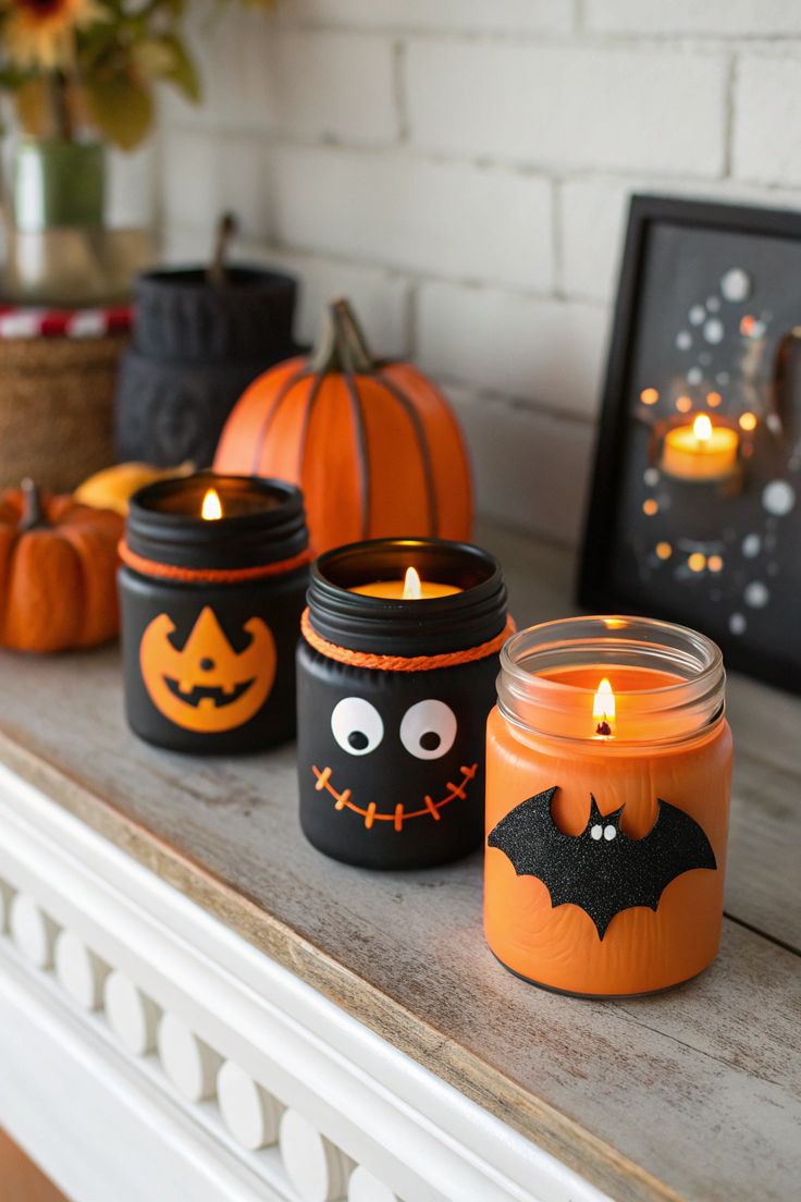 ایده کاردستی هالووین با شیشه 
