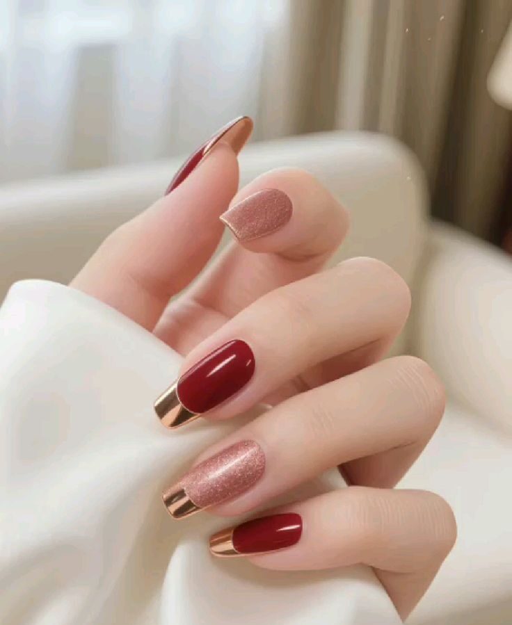 لاک ناخن قرمز زرشکی