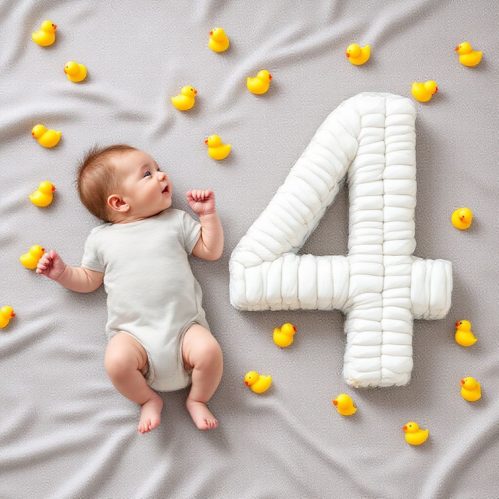 ایده عکس ماهگرد نوزاد در منزل