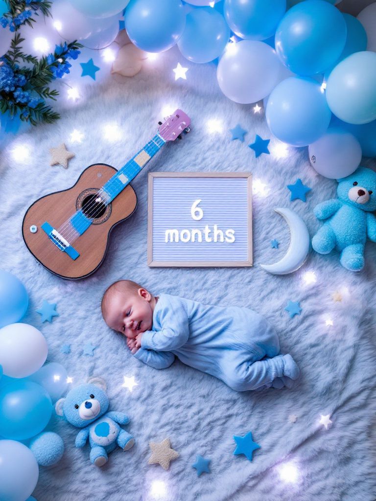 ایده عکس ماهگرد نوزاد در منزل