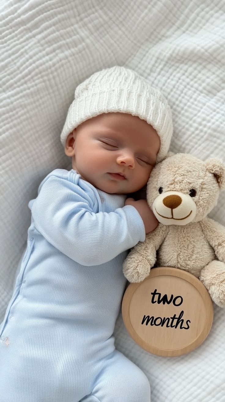 ایده عکس ماهگرد نوزاد در منزل