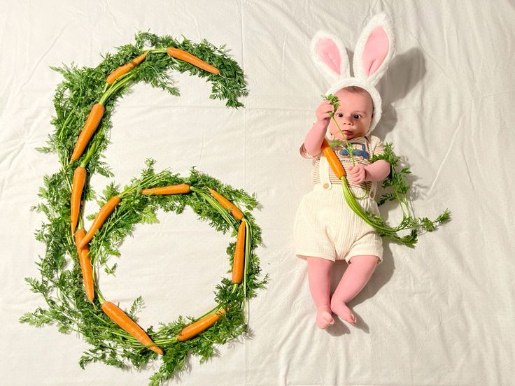 ایده عکس ماهگرد نوزاد در منزل