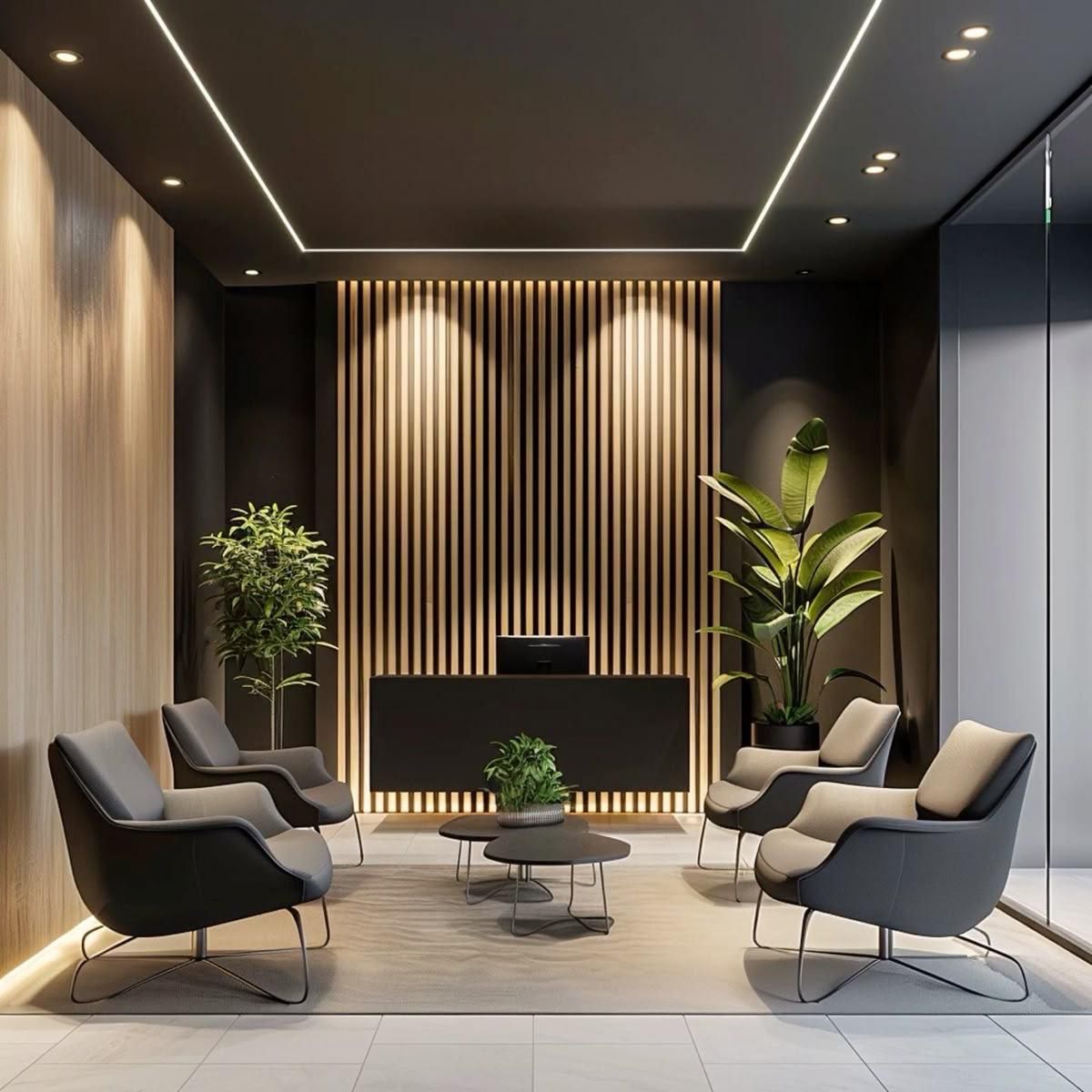 دیزاین دیوار پذیرایی مدرن با چوب