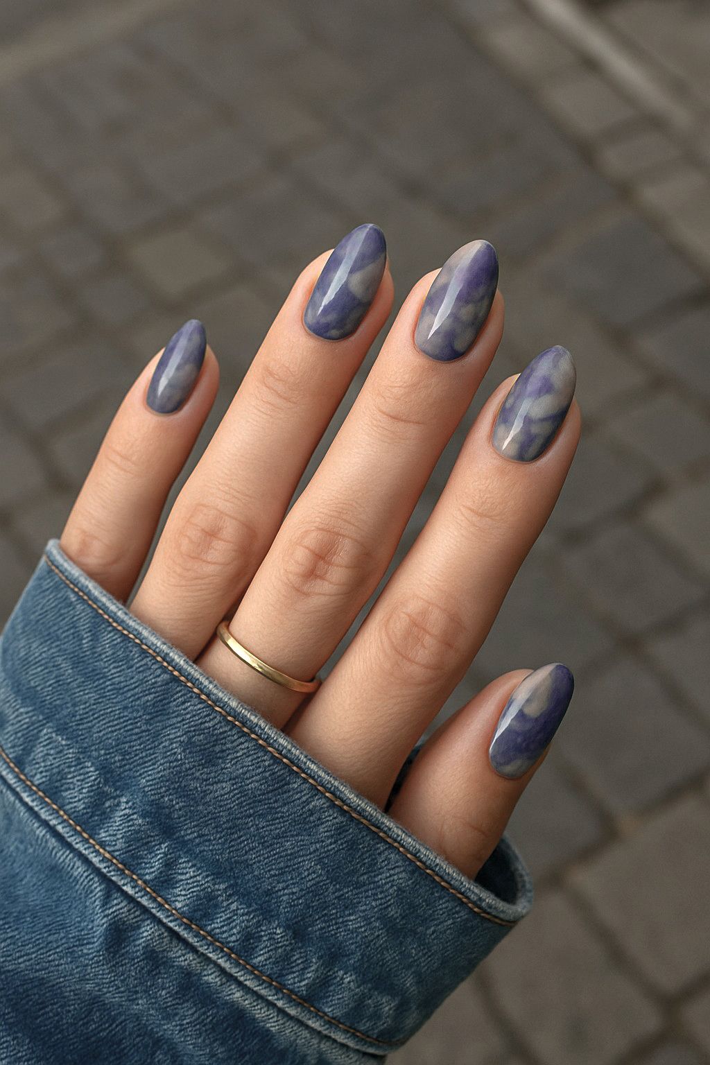 مدل ناخن فرنچ ماربل سفید و رنگی