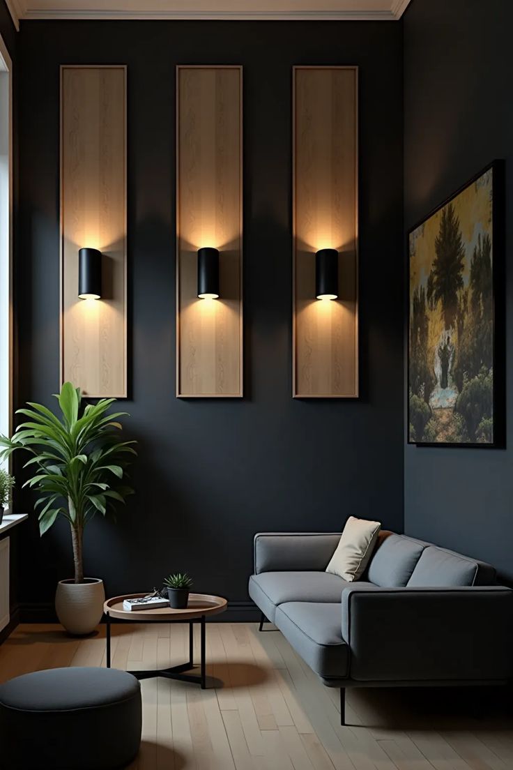 دیزاین دیوار پذیرایی مدرن با چوب