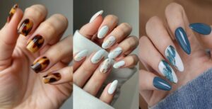 لاک ناخن ماربل سفید و رنگی