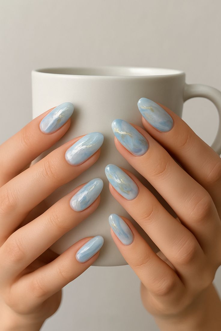 مدل ناخن فرنچ ماربل سفید و رنگی