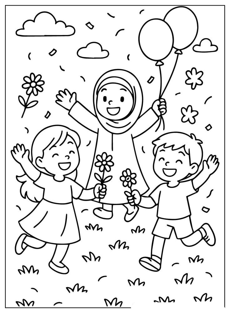 نقاشی روز دانش آموز برای رنگ آمیزی