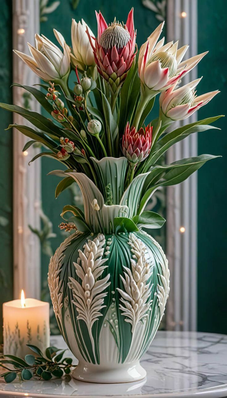 گلدان دکوری بزرگ برای گوشه پذیرایی