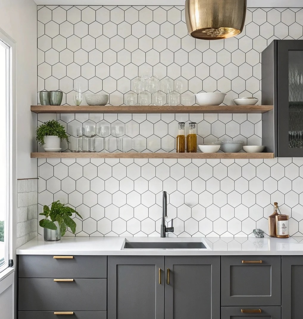 دیزاین بالای سینک ظرفشویی