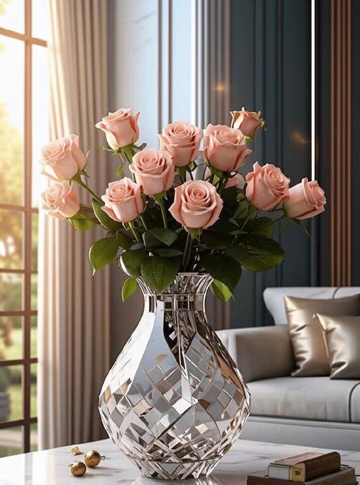 گلدان دکوری بزرگ برای گوشه پذیرایی