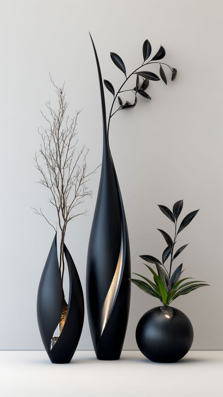 گلدان دکوری بزرگ برای گوشه پذیرایی