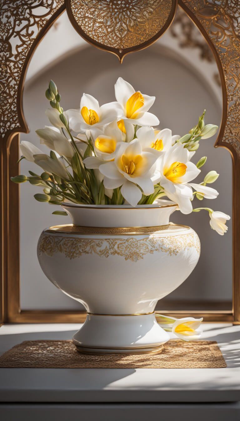 گلدان دکوری بزرگ برای گوشه پذیرایی