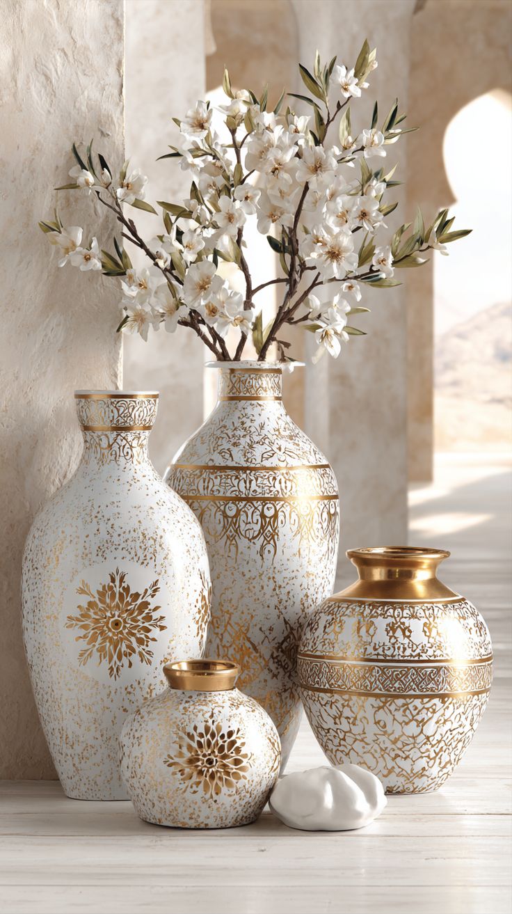 گلدان دکوری بزرگ برای گوشه پذیرایی