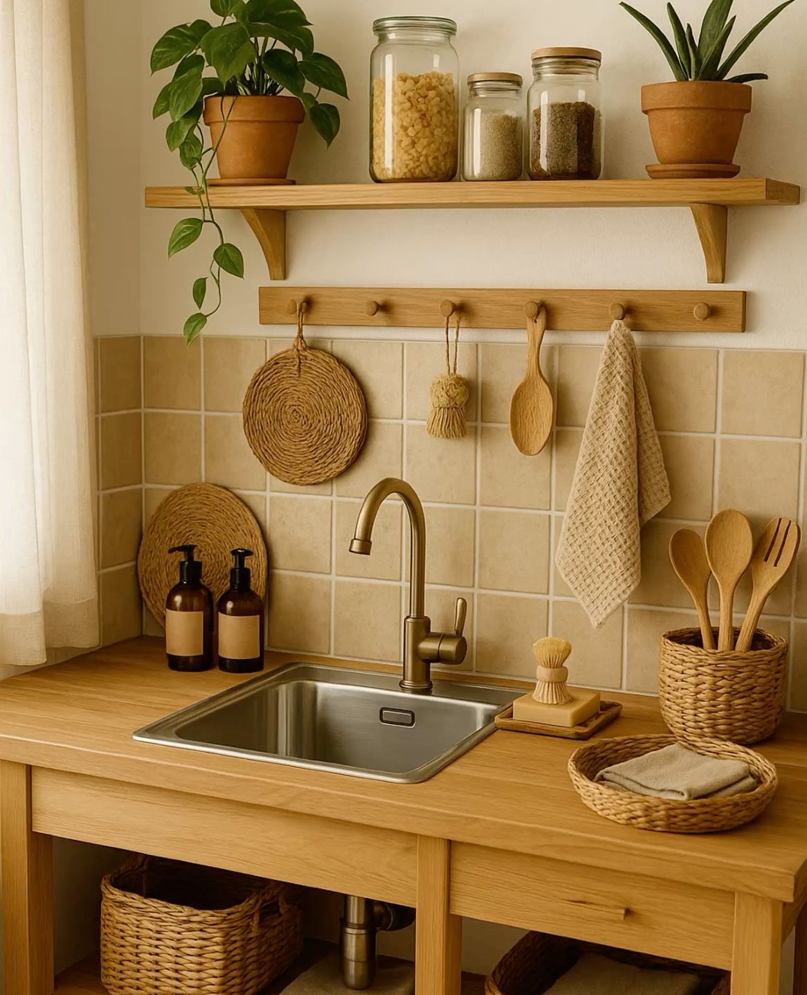 دیزاین بالای سینک ظرفشویی