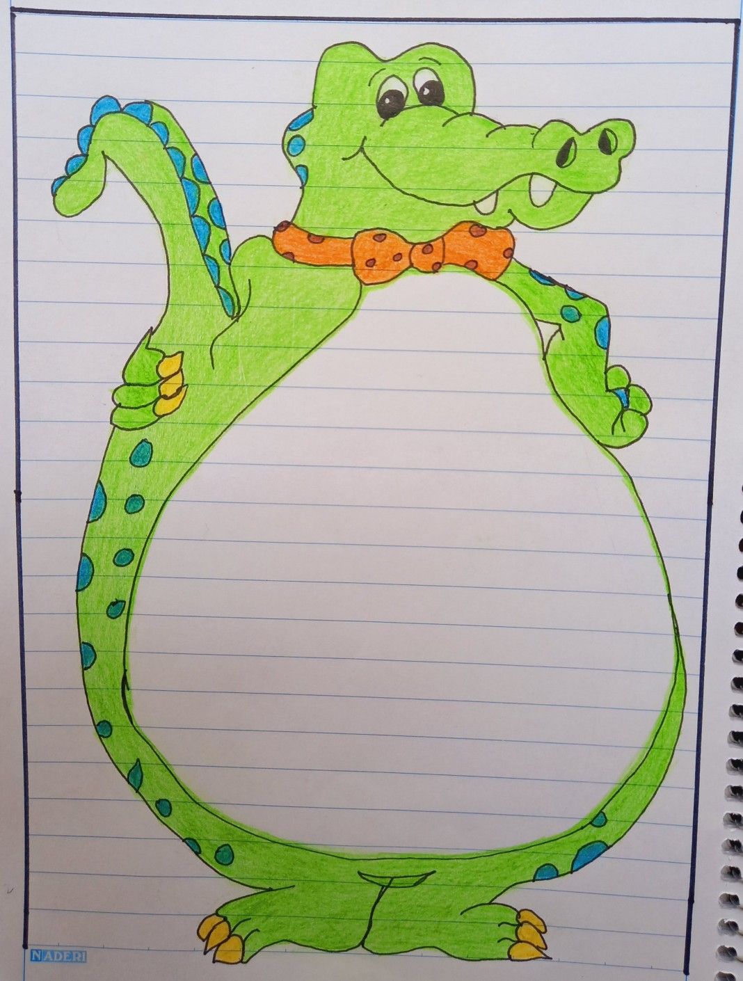 تزیین دفتر املا
