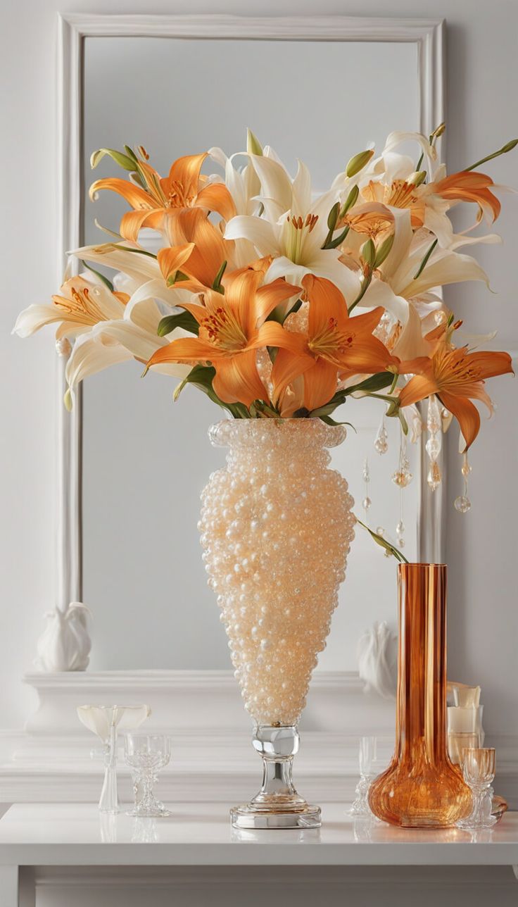 گلدان دکوری بزرگ برای گوشه پذیرایی