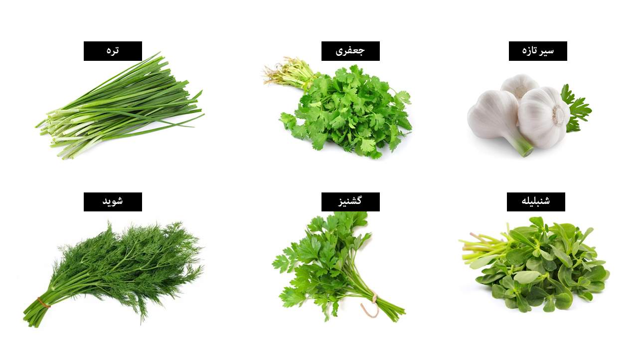 سبزی پلویی شامل چه سبزی هایی است