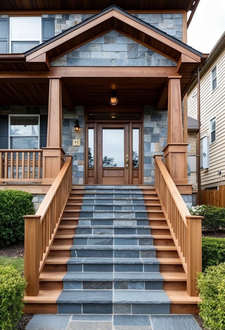 تزیین راه پله ورودی ساختمان